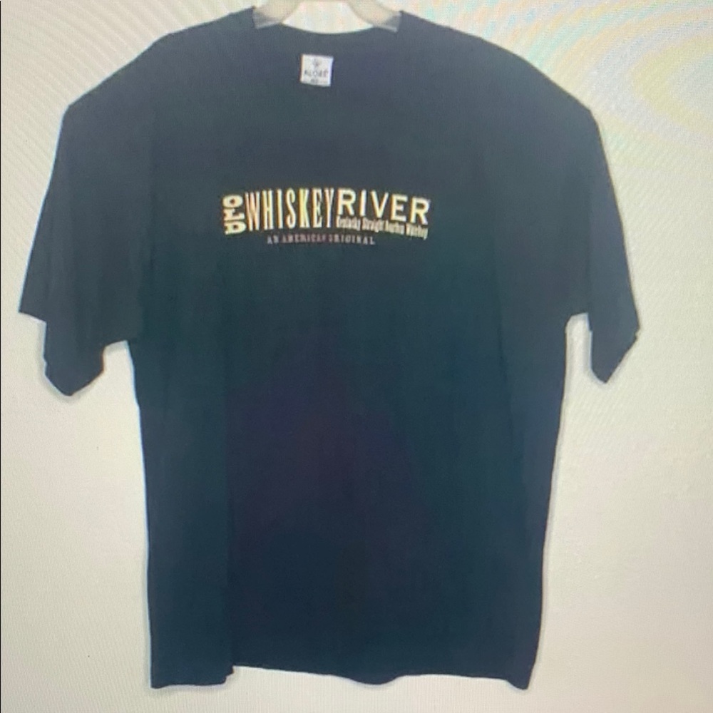 Black Tee with Gold Text